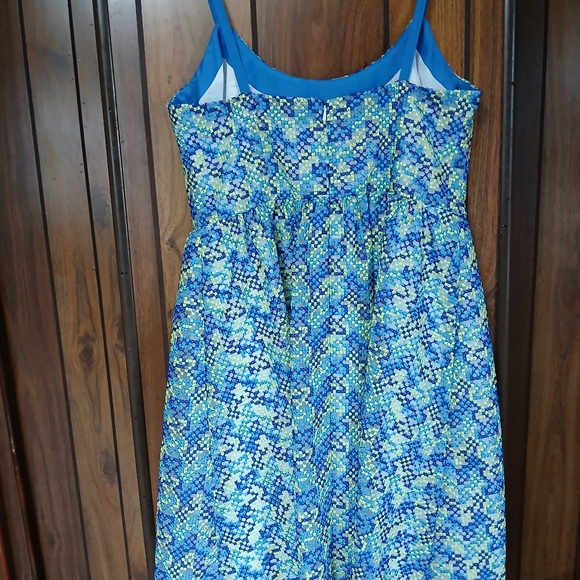 Tracy Reese 125966 Womens  Spaghetti  Trap Multicolor Fit and Flare dress size L - Picture 5 of 6